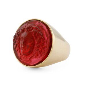 TAGLIAMONTE Gold/Pink Made In Italy 18kt Gold Plated Pink Venetian Glass Ring